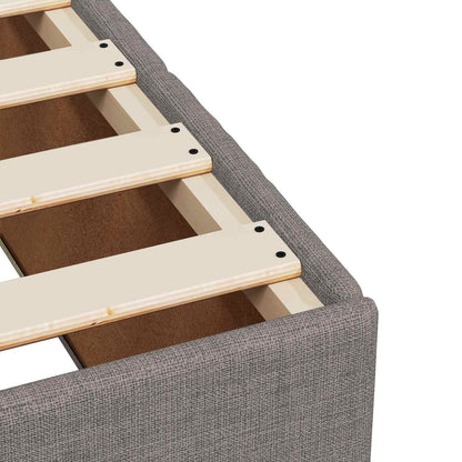 Letto box spring con materasso Tortora 120 x 200 cm Tessuto | homemem39