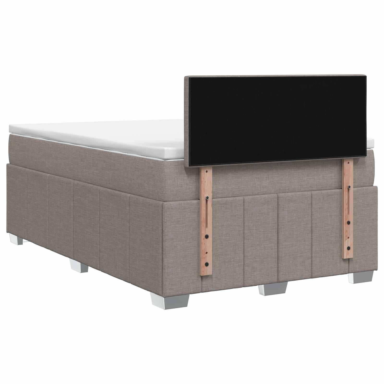Letto box spring con materasso Tortora 120 x 200 cm Tessuto | homemem39