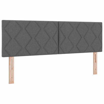 Letto box spring con materasso Grigio Scuro 140 x 200 cm
