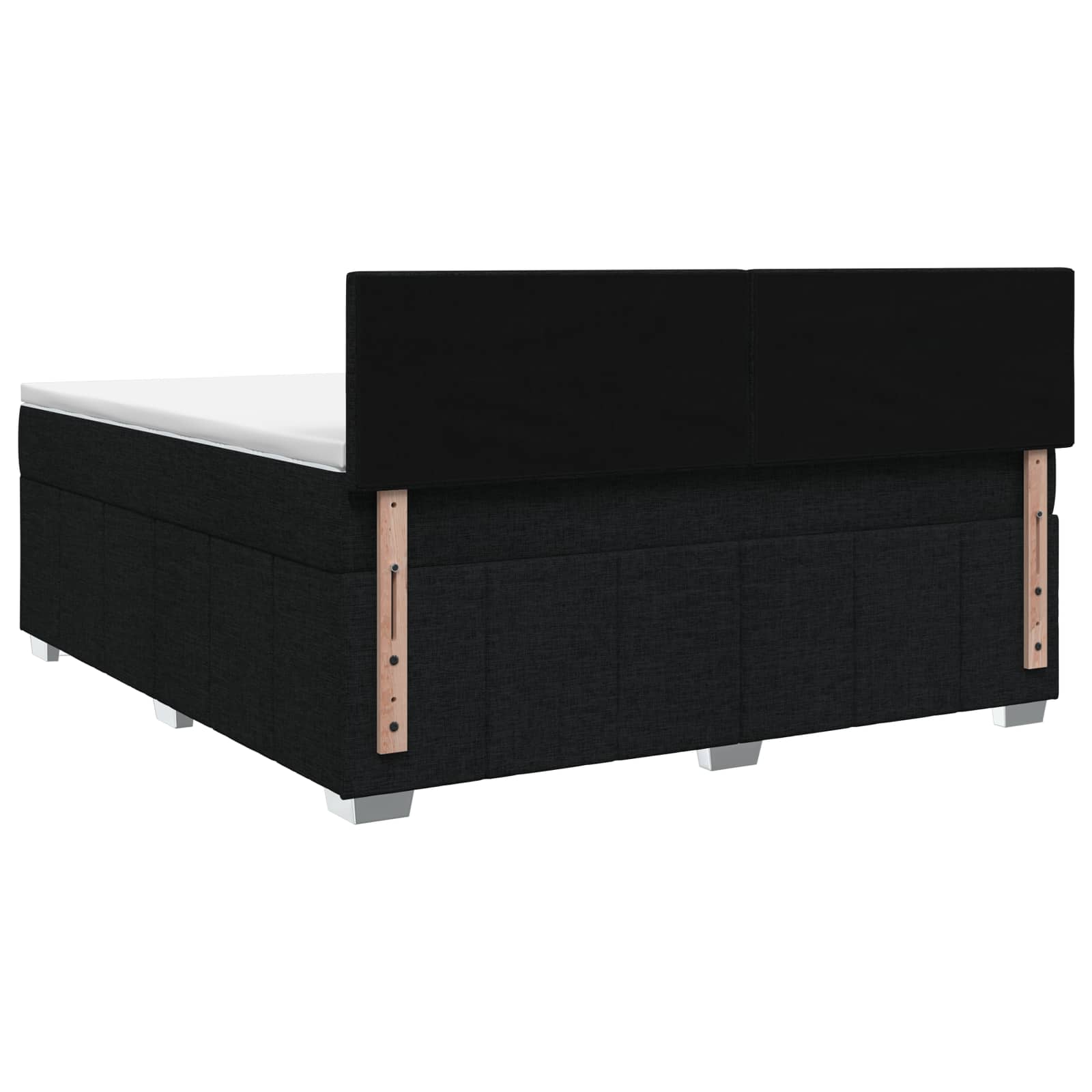 Letto box spring con materasso Nero 140 x 200 cm Tessuto | homemem39