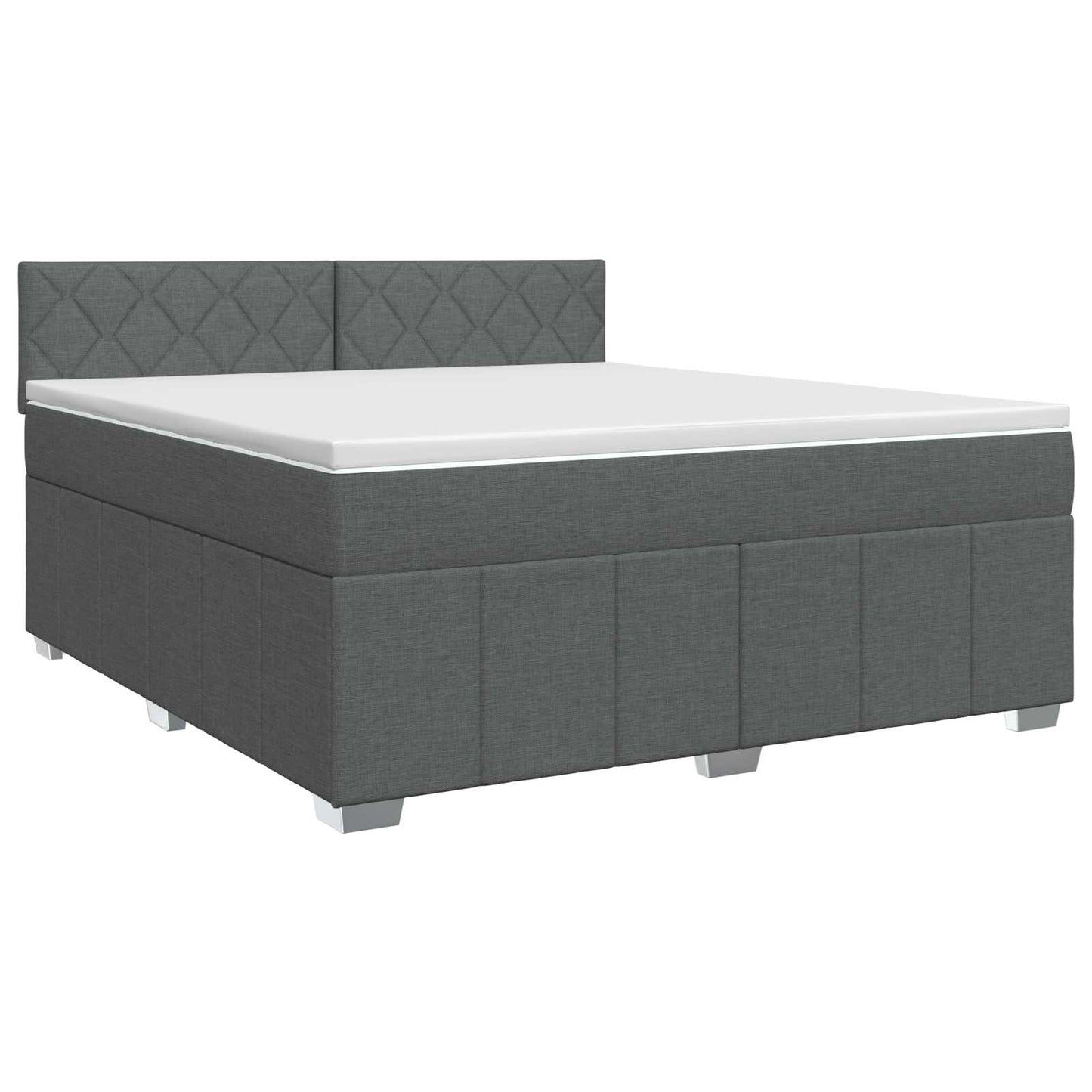 Letto box spring con materasso Grigio Scuro 160 x 200 cm | homemem39
