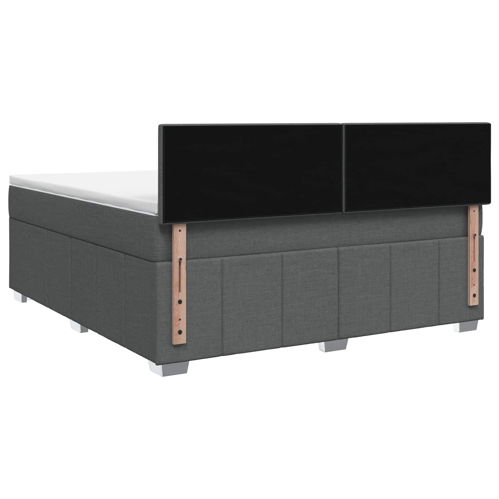 Letto box spring con materasso Grigio Scuro 160 x 200 cm | homemem39