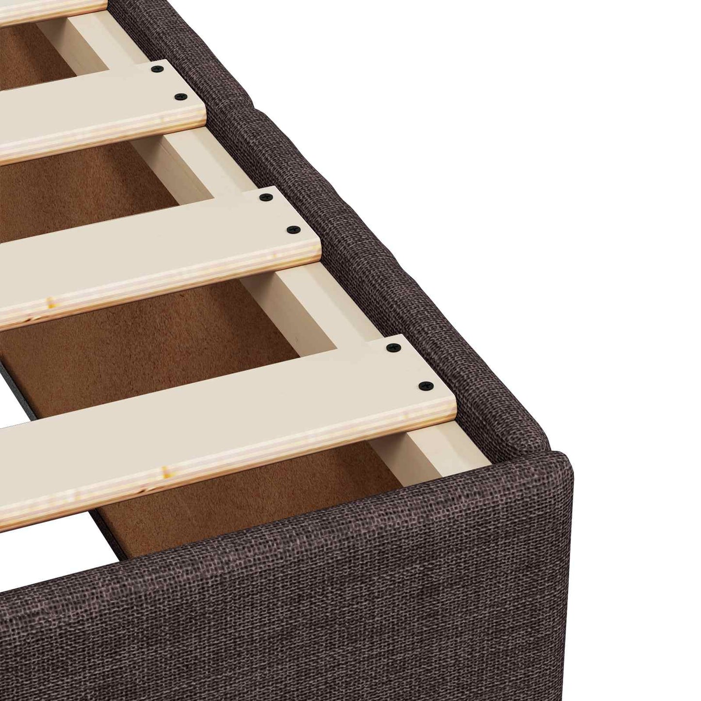 Letto box spring con materasso Marrone Scuro 200 x 200 cm | homemem39