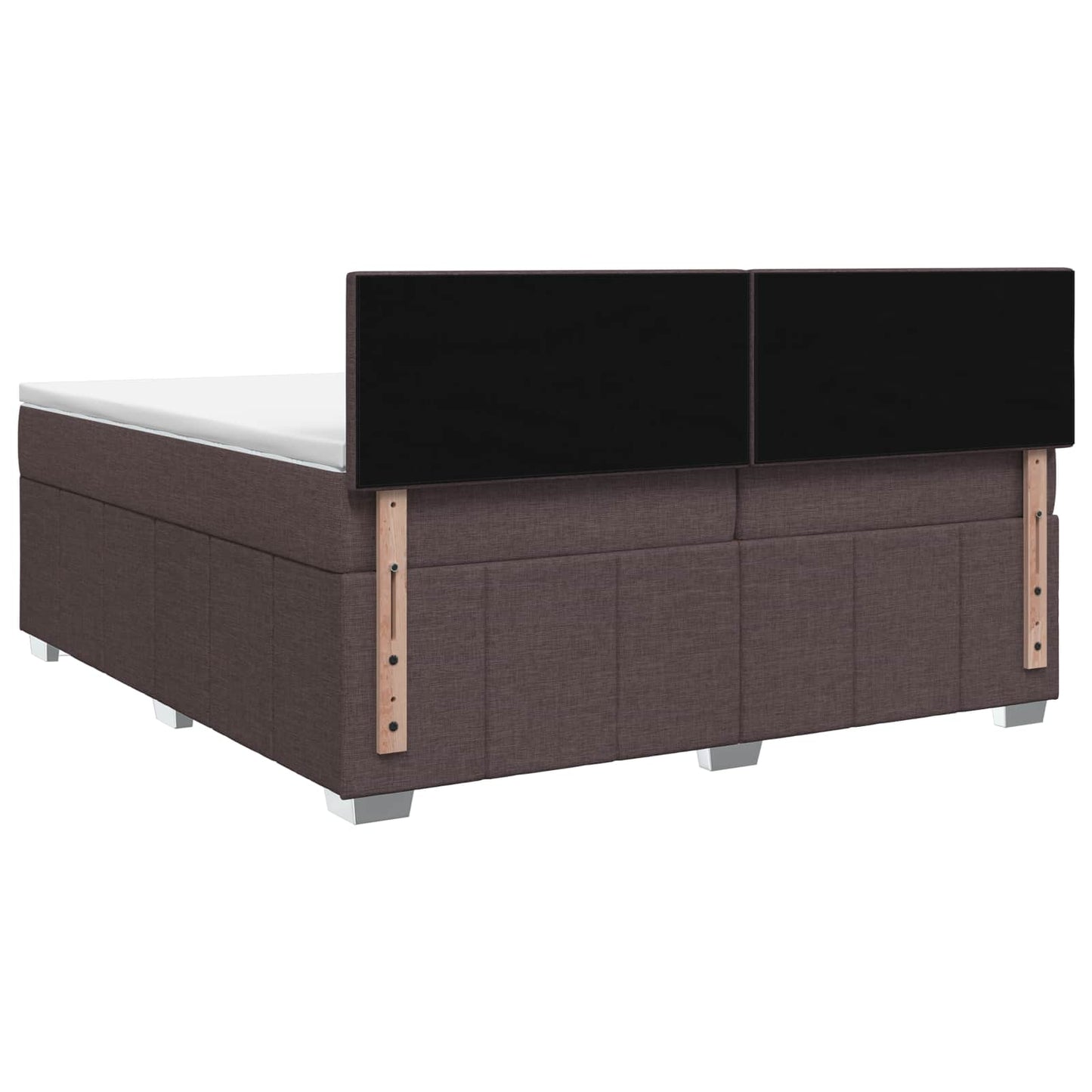 Letto box spring con materasso Marrone Scuro 200 x 200 cm | homemem39