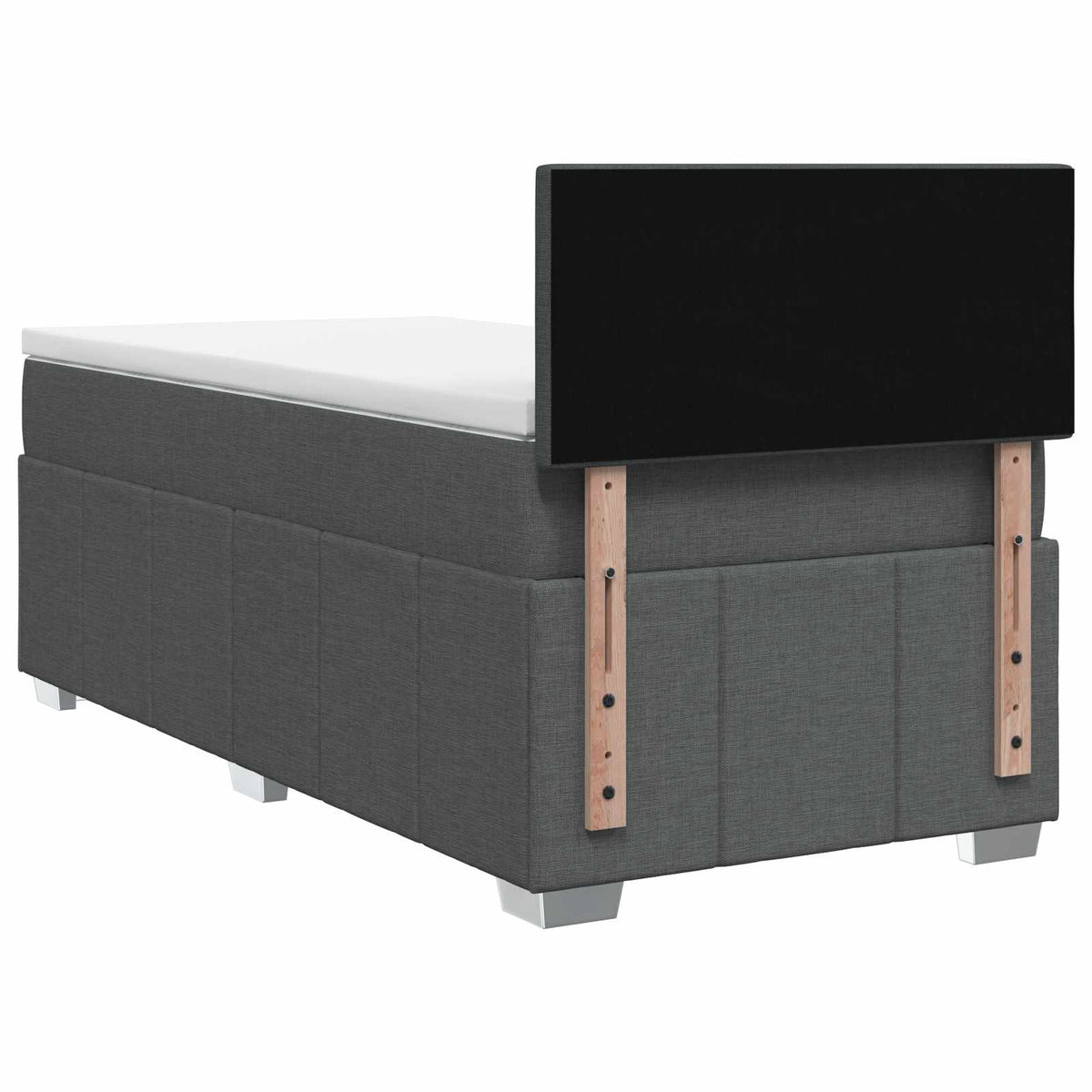 Letto box spring con materasso Grigio Scuro 90 x 190 cm Tessuto | homemem39