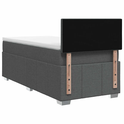 Letto box spring con materasso Grigio Scuro 90 x 190 cm Tessuto | homemem39