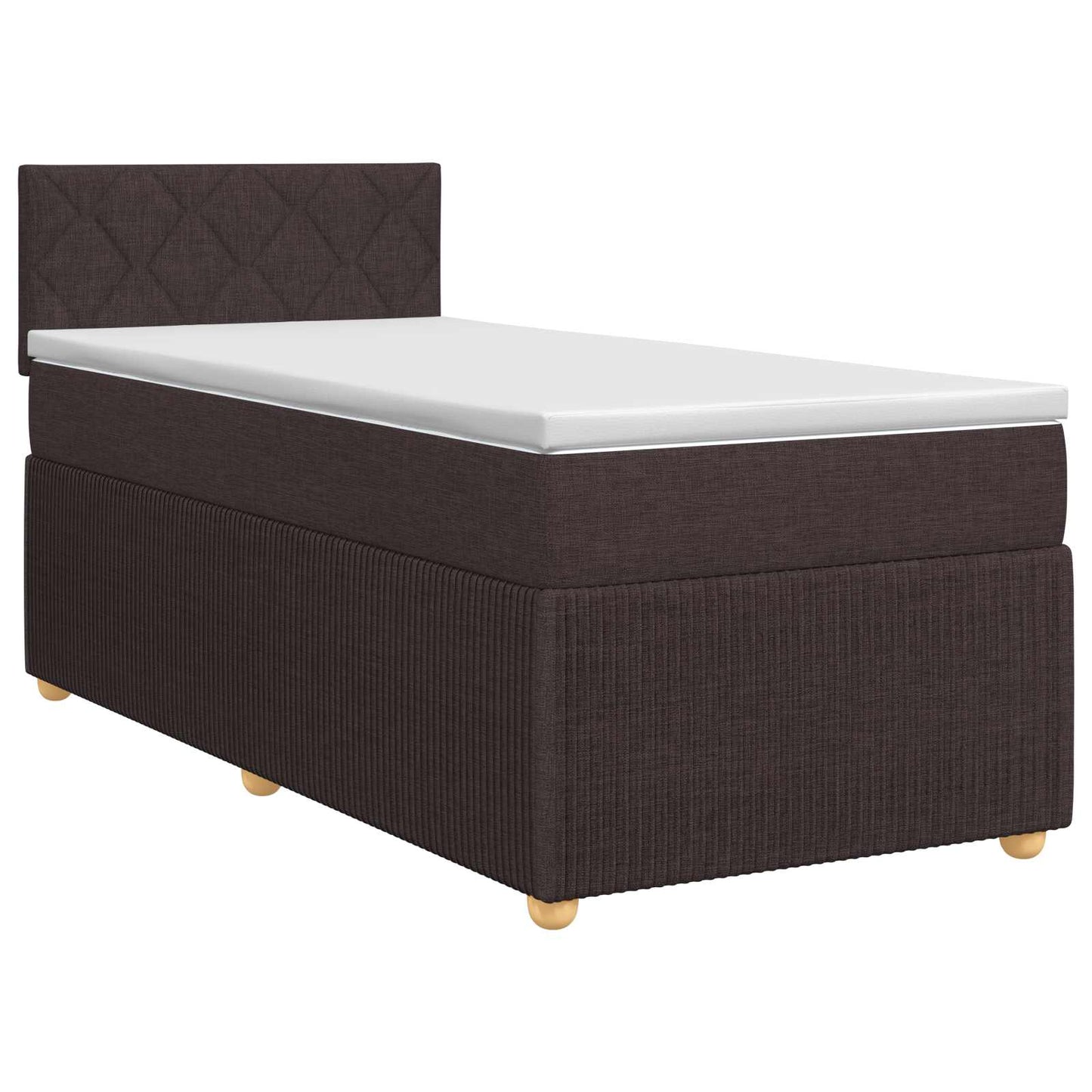 Letto box spring con materasso Marrone Scuro 80 x 200 cm | homemem39