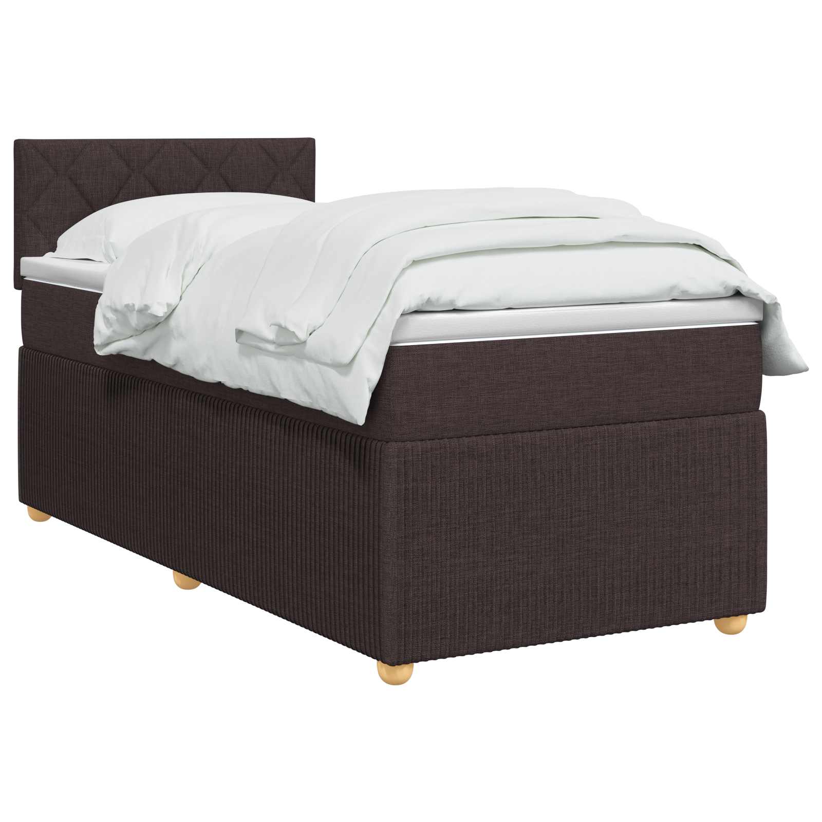 Letto box spring con materasso Marrone Scuro 80 x 200 cm | homemem39