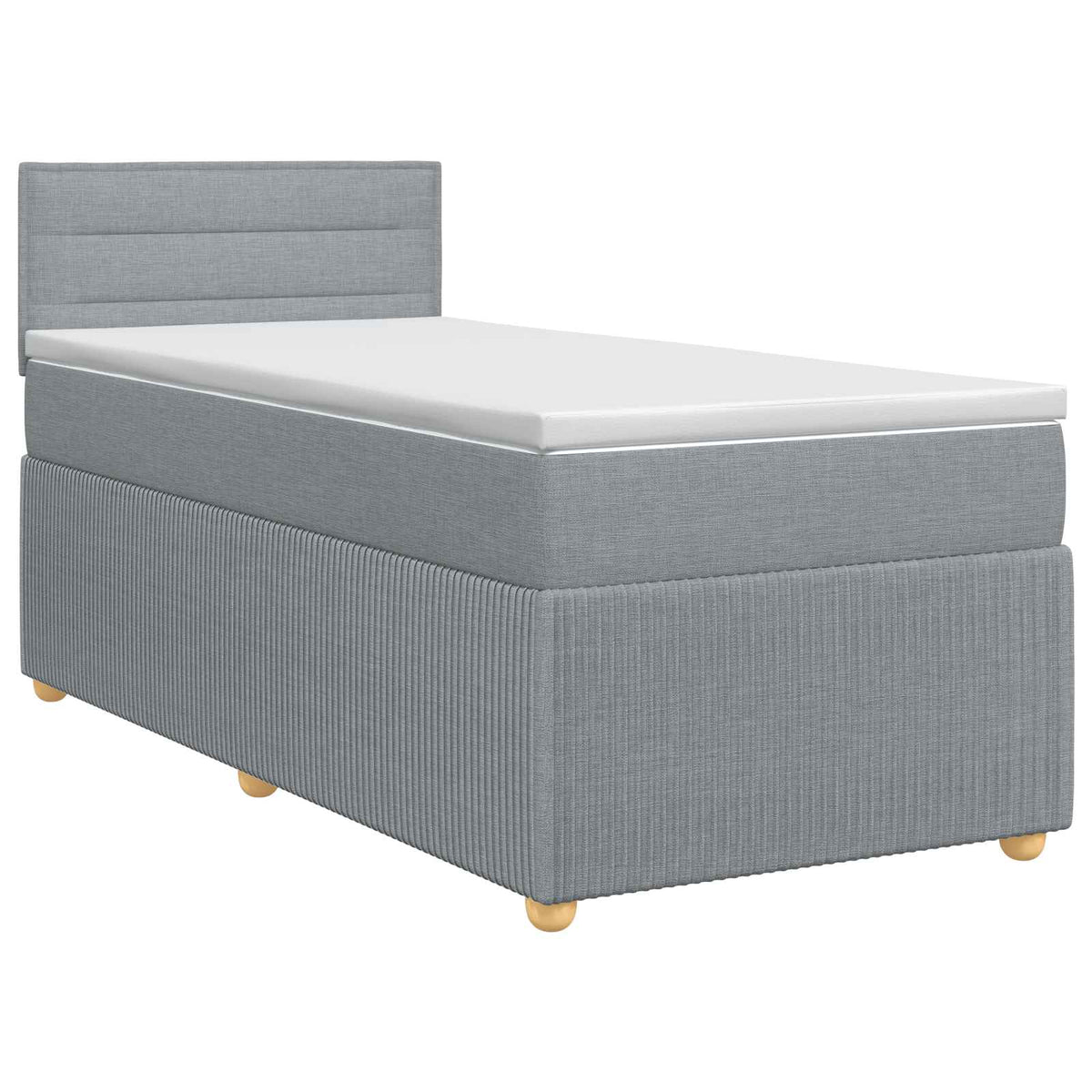 Letto box spring con materasso Grigio Chiaro 90 x 190 cm | homemem39
