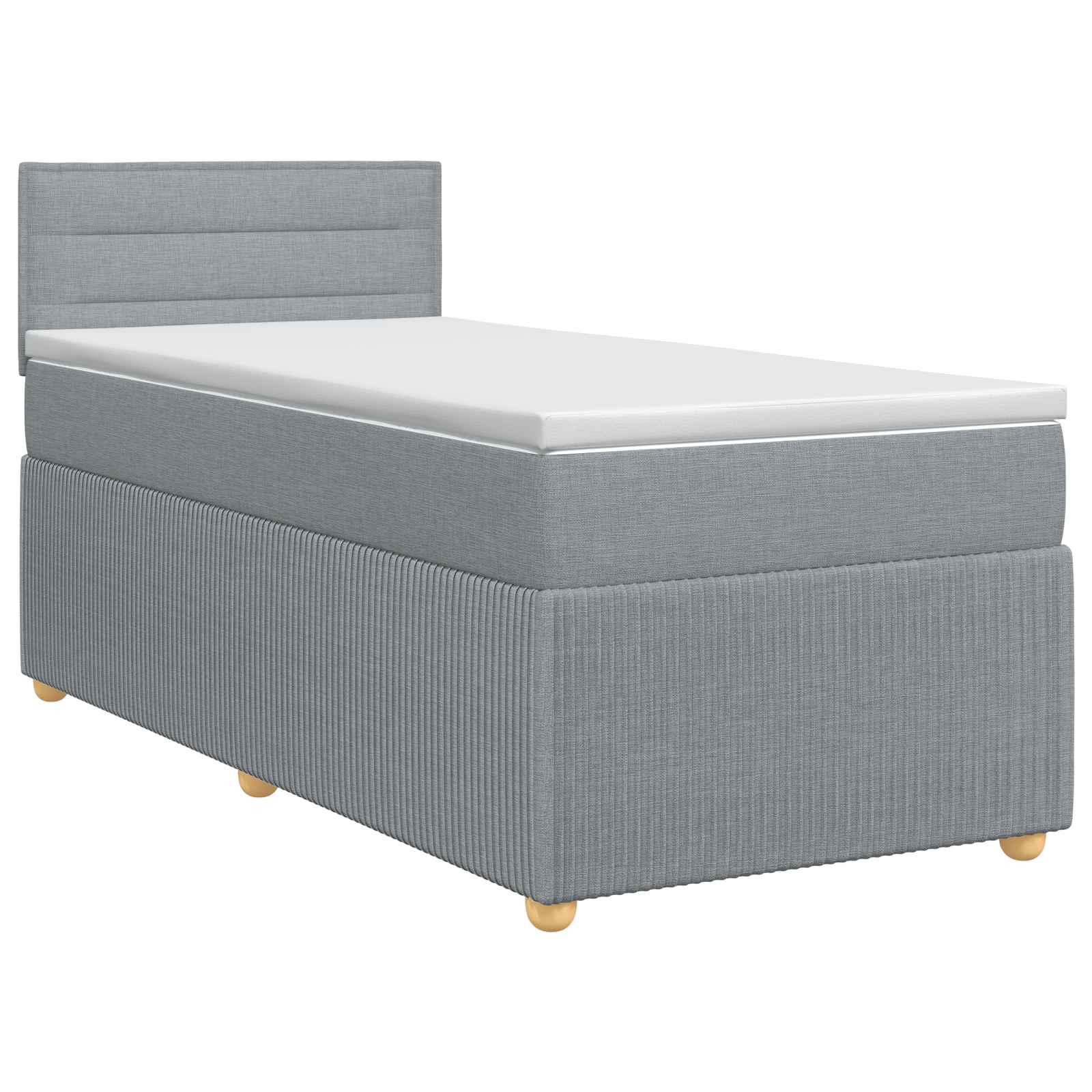 Letto box spring con materasso Grigio Chiaro 90 x 200 cm | homemem39