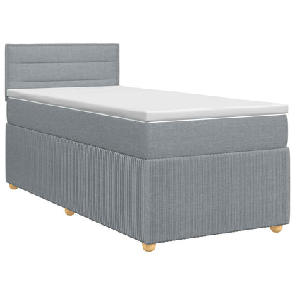 Letto box spring con materasso Grigio Chiaro 90 x 200 cm | homemem39