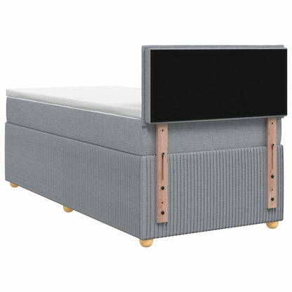Letto box spring con materasso Grigio Chiaro 90 x 200 cm | homemem39