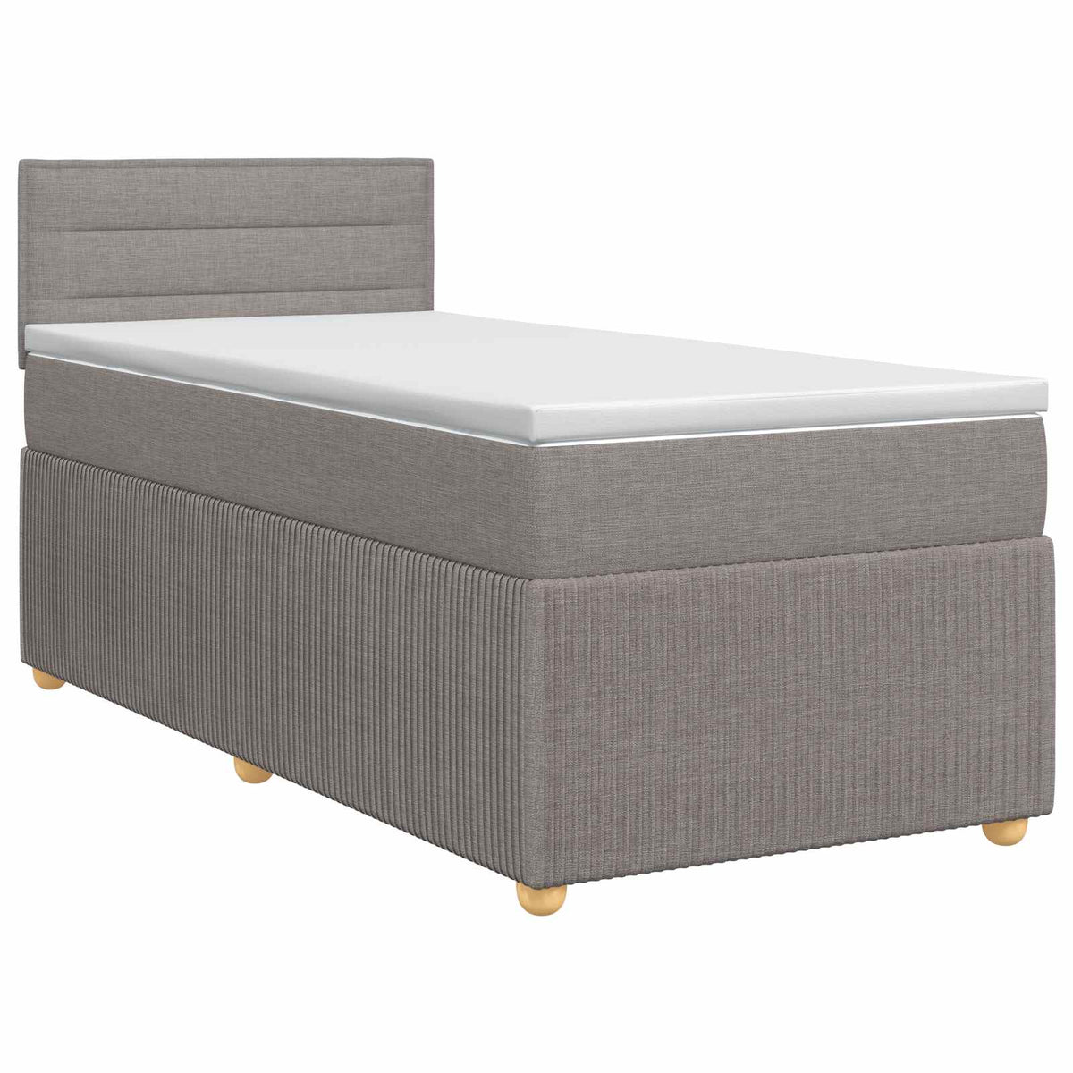 Letto box spring con materasso Tortora 100 x 200 cm Tessuto | homemem39