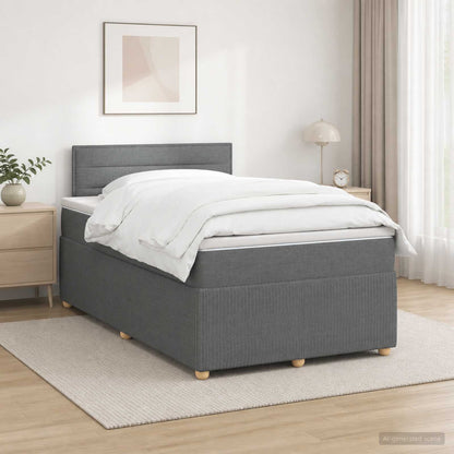 Letto box spring con materasso Grigio Scuro 120 x 190 cm | homemem39
