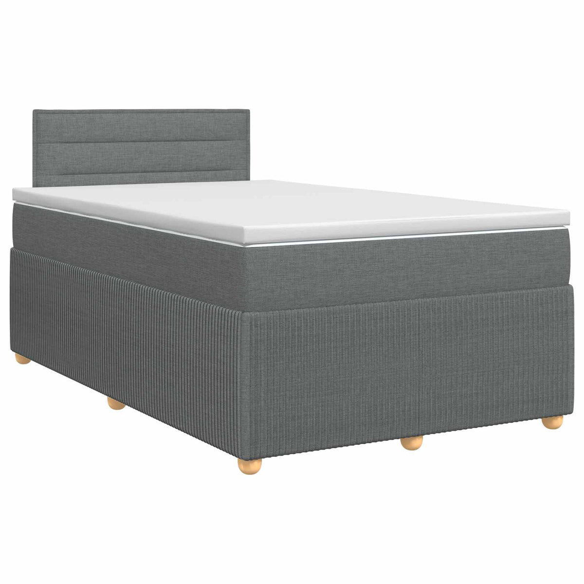 Letto box spring con materasso Grigio Scuro 120 x 190 cm | homemem39