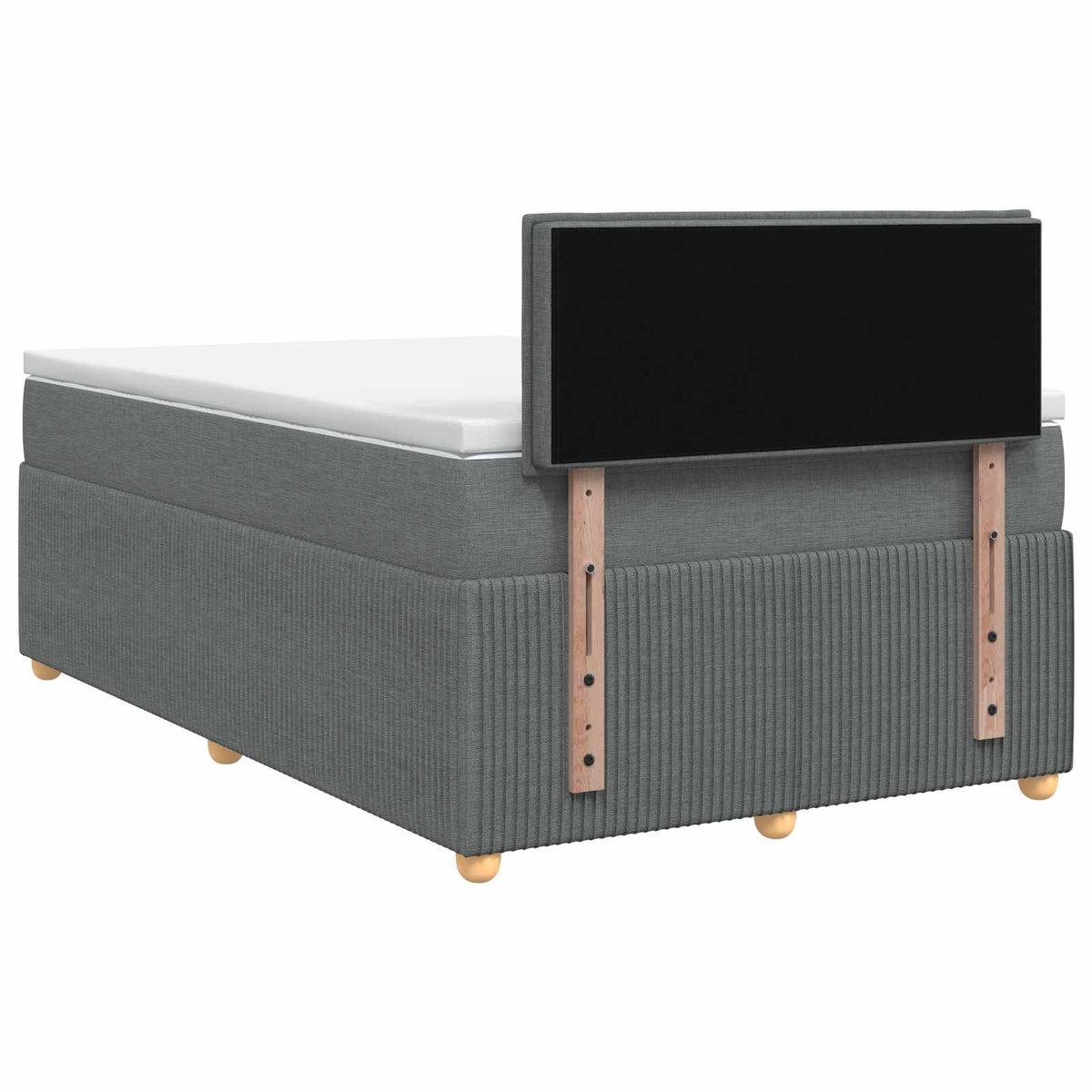 Letto box spring con materasso Grigio Scuro 120 x 190 cm | homemem39
