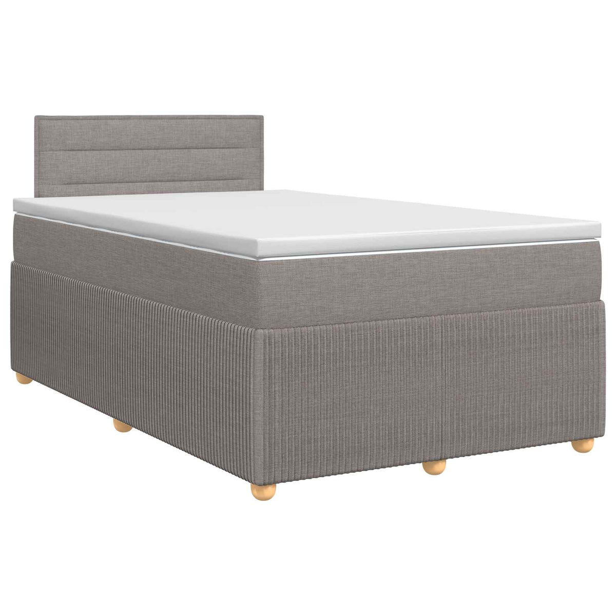 Letto box spring con materasso Tortora 120 x 190 cm Tessuto | homemem39