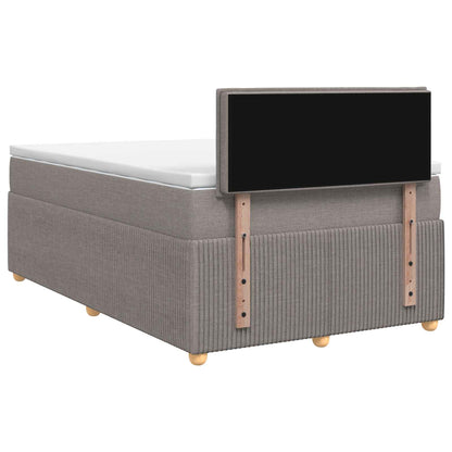 Letto box spring con materasso Tortora 120 x 190 cm Tessuto | homemem39