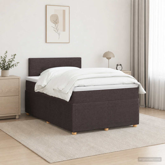 Letto box spring con materasso Marrone Scuro 120 x 190 cm - homemem39