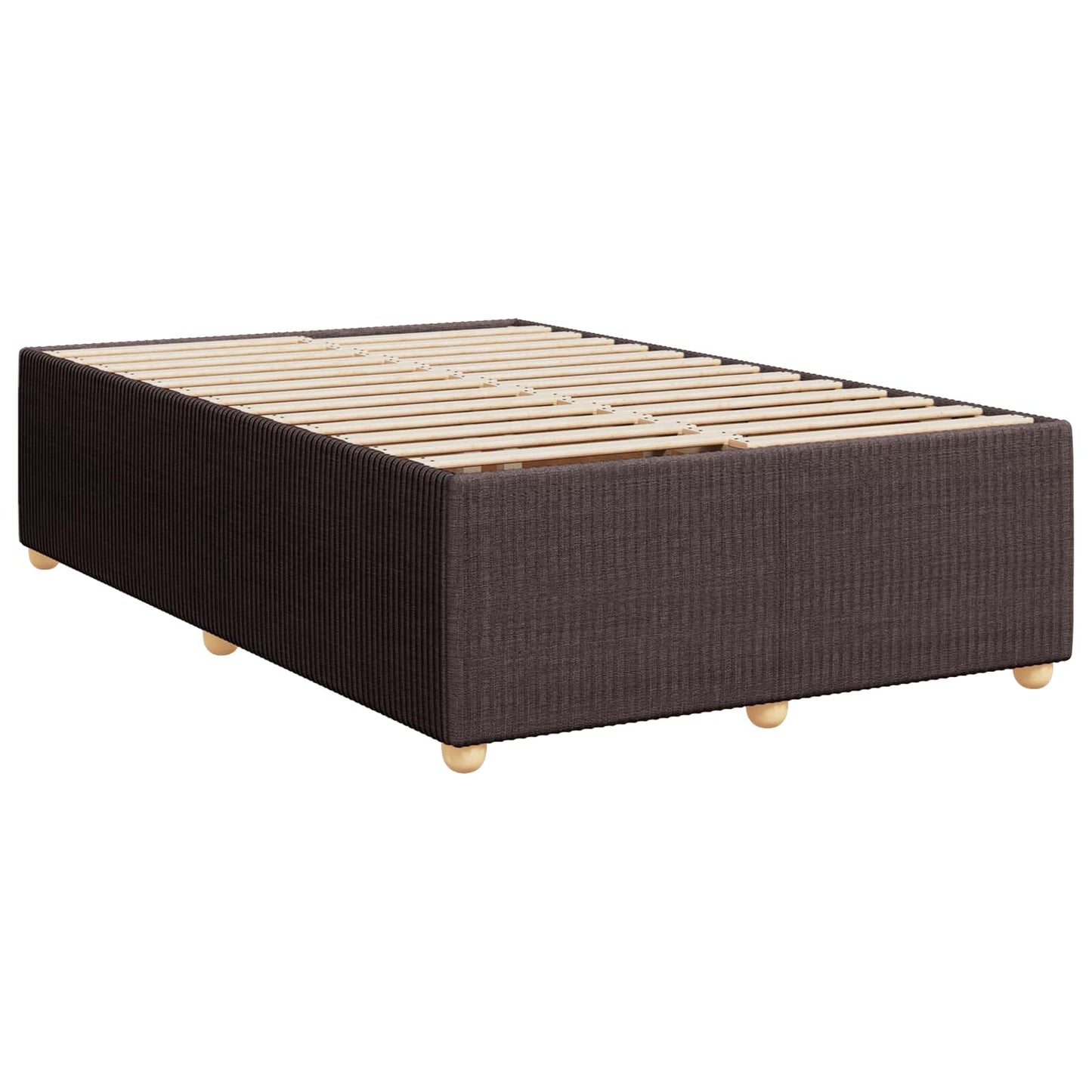 Letto box spring con materasso Marrone Scuro 120 x 190 cm
