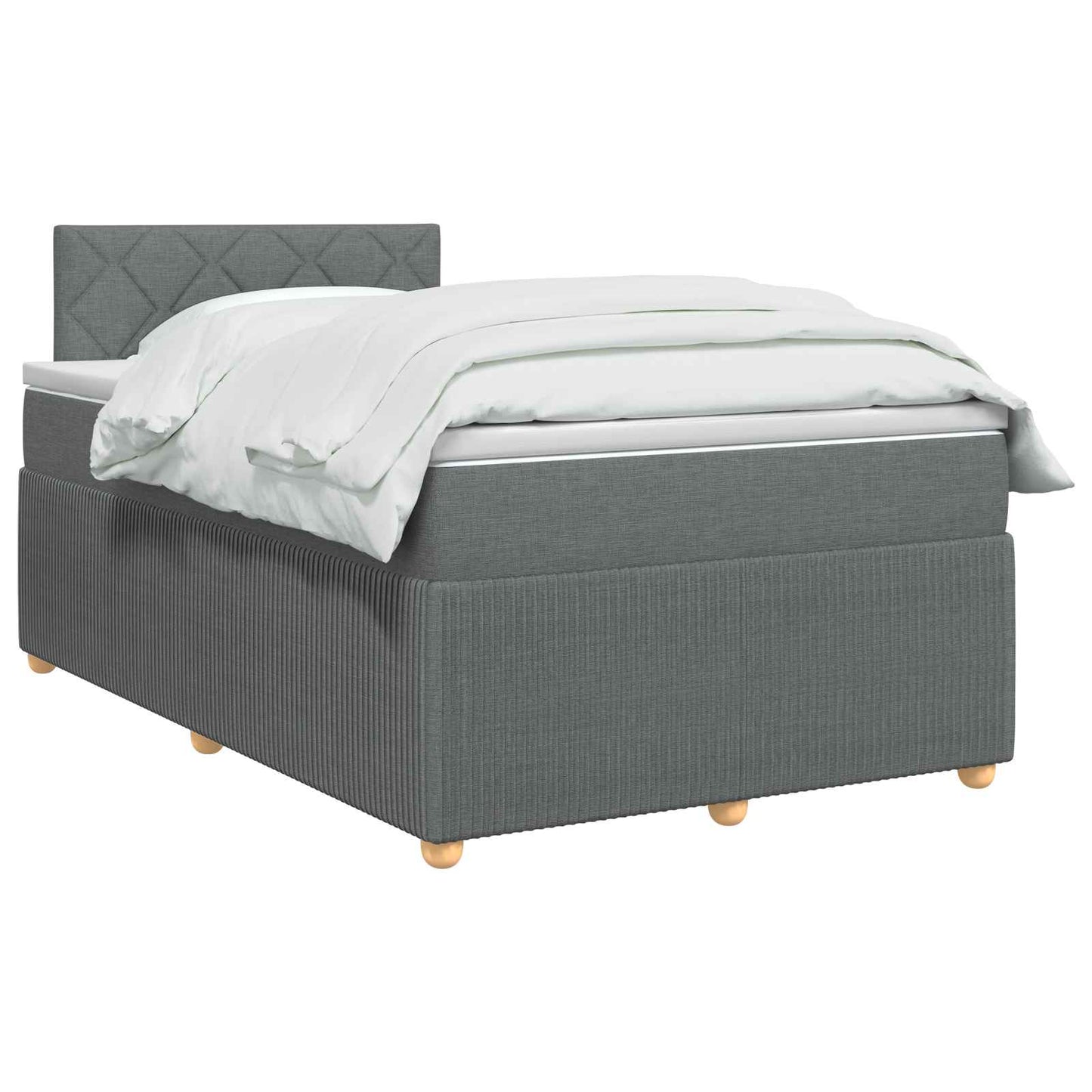 Letto box spring con materasso Grigio Scuro 120 x 190 cm