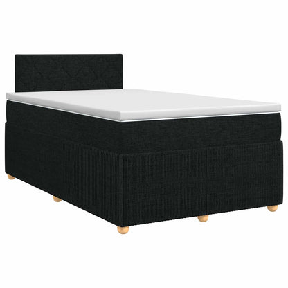Letto box spring con materasso Nero 120 x 190 cm Tessuto