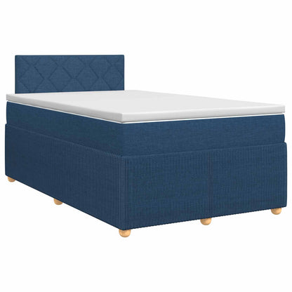 Letto box spring con materasso Blu 120 x 190 cm Tessuto