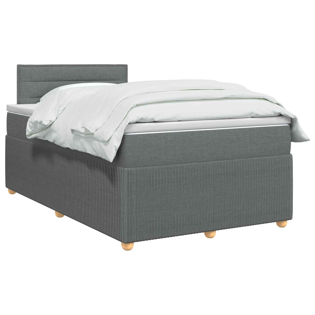 Letto box spring con materasso Grigio Scuro 120 x 200 cm | homemem39