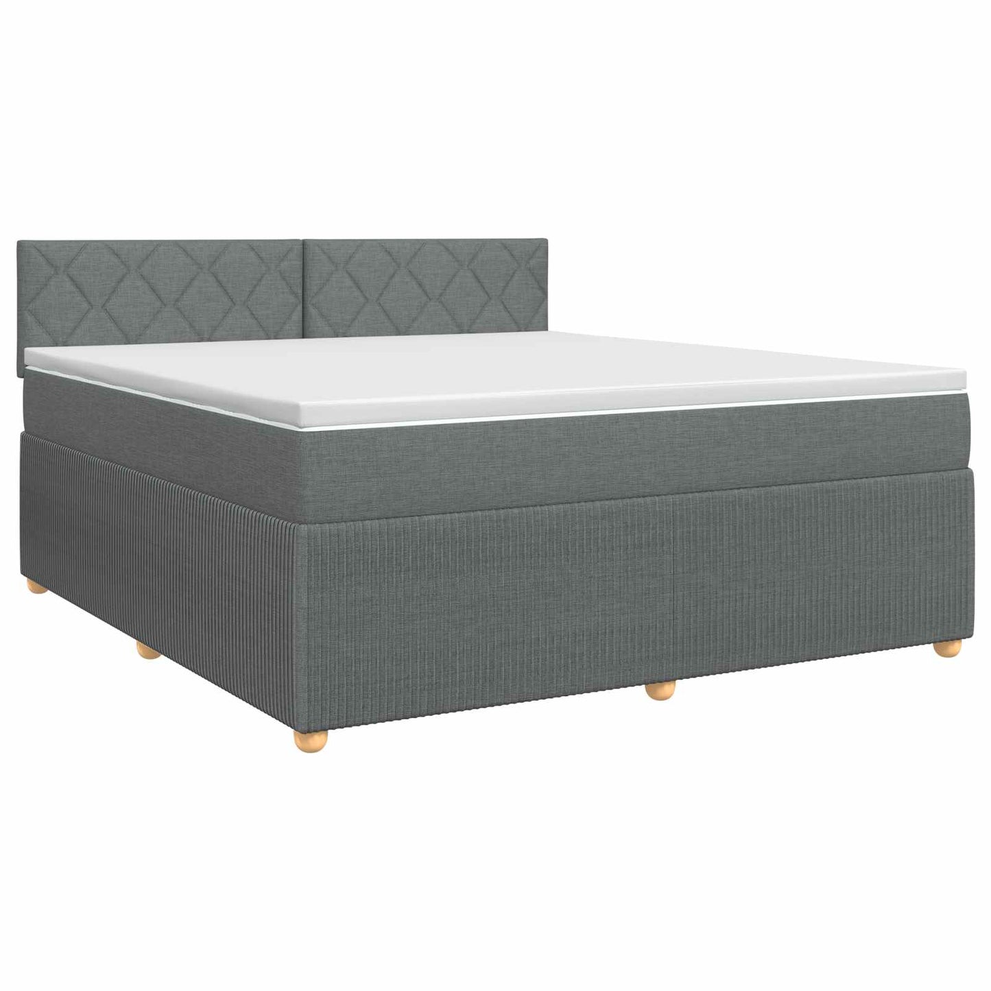 Letto box spring con materasso Grigio Scuro 140 x 190 cm | homemem39