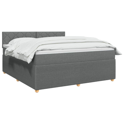 Letto box spring con materasso Grigio Scuro 140 x 190 cm | homemem39