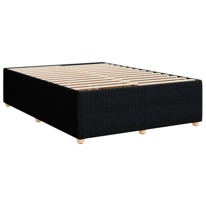 Letto box spring con materasso Nero 140 x 200 cm Tessuto | homemem39