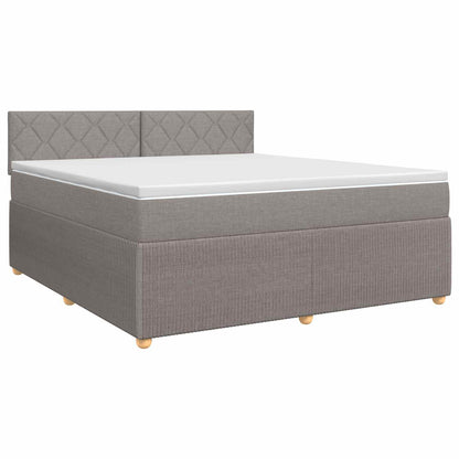 Letto box spring con materasso Tortora 140 x 200 cm Tessuto | homemem39