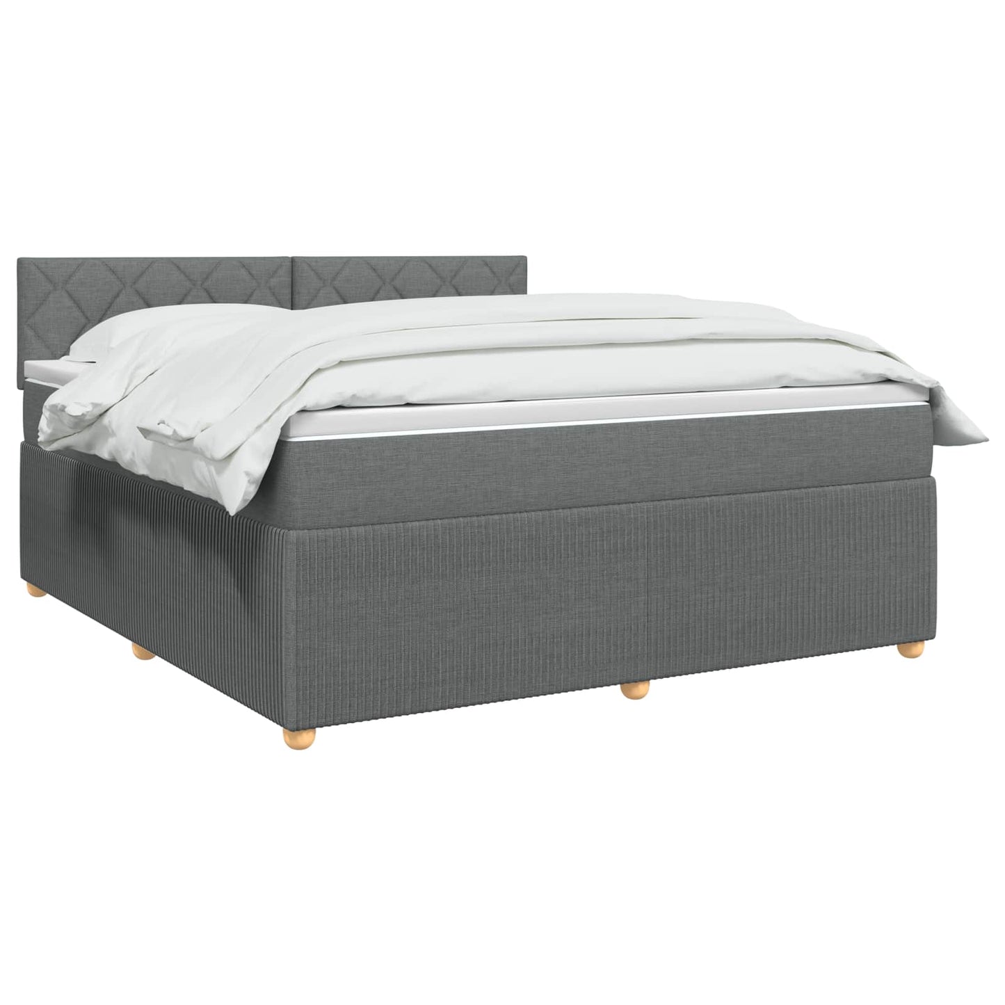 Letto box spring con materasso Grigio Scuro 160 x 200 cm | homemem39
