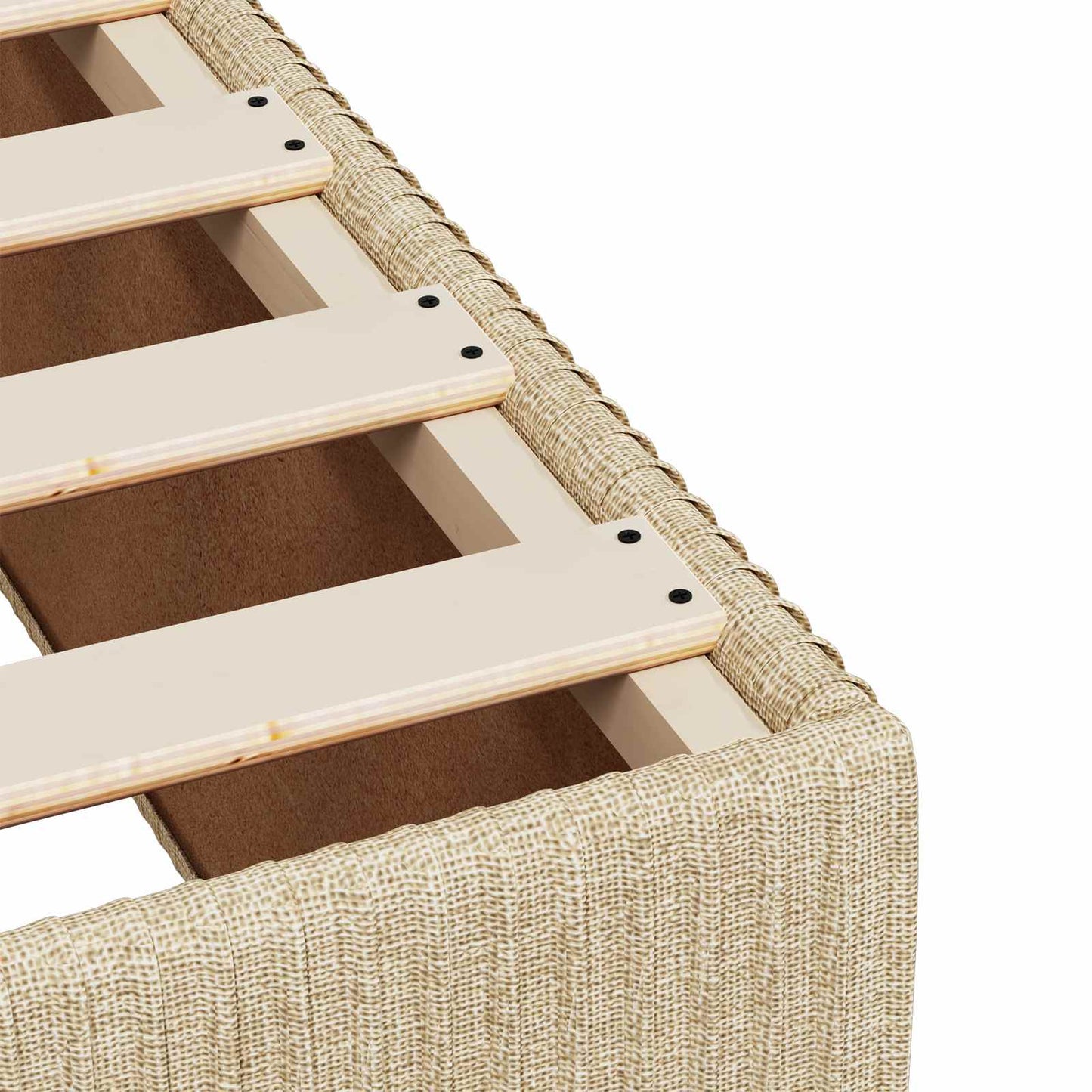 Letto box spring con materasso Crema 160 x 200 cm Tessuto | homemem39