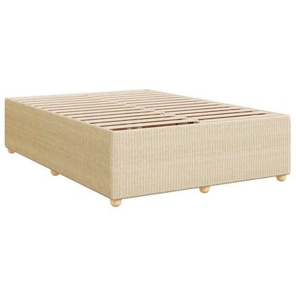 Letto box spring con materasso Crema 160 x 200 cm Tessuto | homemem39