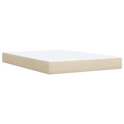 Letto box spring con materasso Crema 160 x 200 cm Tessuto | homemem39