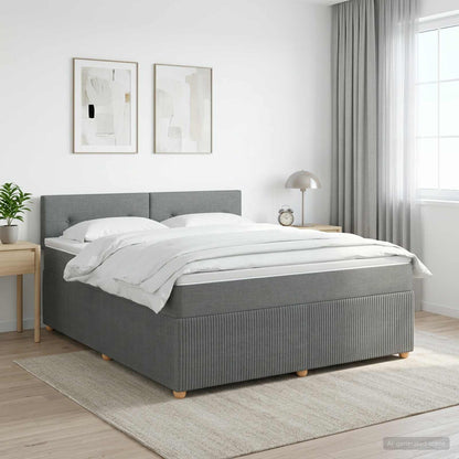 Letto box spring con materasso Grigio Scuro 180 x 200 cm | homemem39