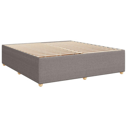 Letto box spring con materasso Tortora 200 x 200 cm Tessuto | homemem39