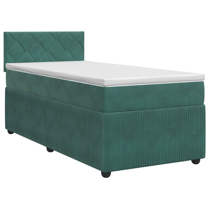 Letto box spring con materasso Verde Scuro 80 x 200 cm Velluto | homemem39