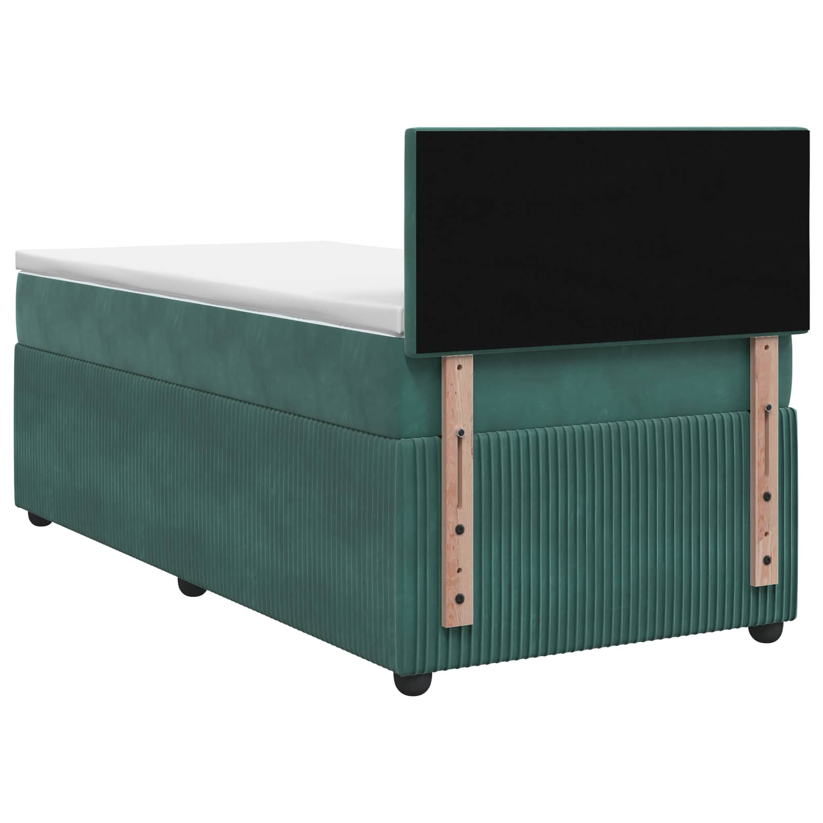 Letto box spring con materasso Verde Scuro 80 x 200 cm Velluto | homemem39