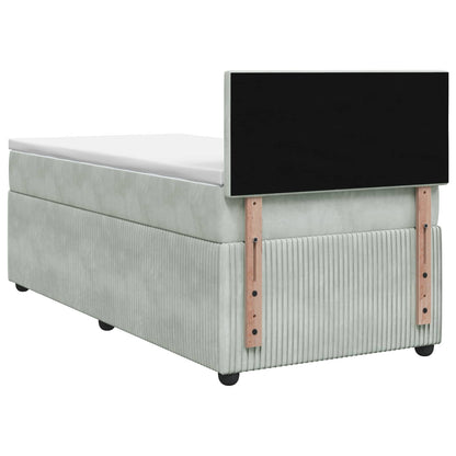 Letto box spring con materasso Grigio Chiaro 90 x 190 cm