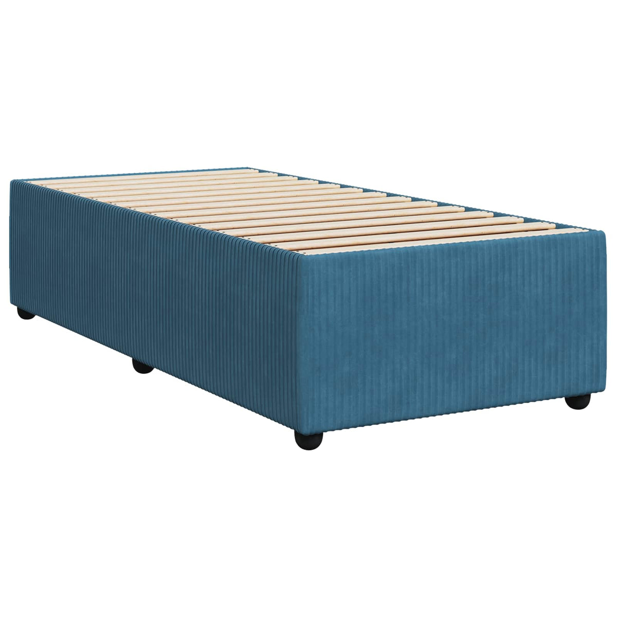 Letto box spring con materasso Blu Scuro 90 x 190 cm Velluto | homemem39