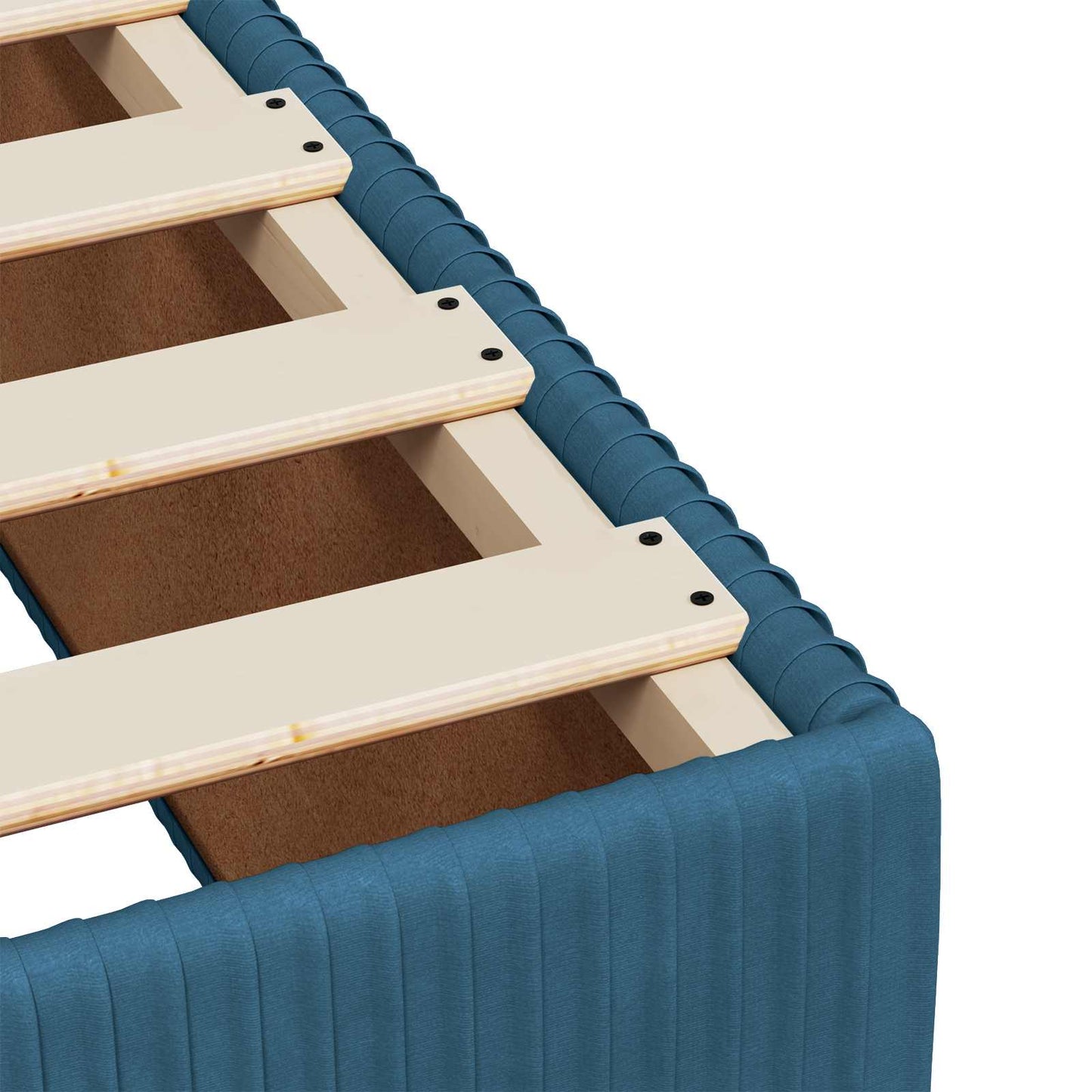 Letto box spring con materasso Blu Scuro 100 x 200 cm Velluto | homemem39