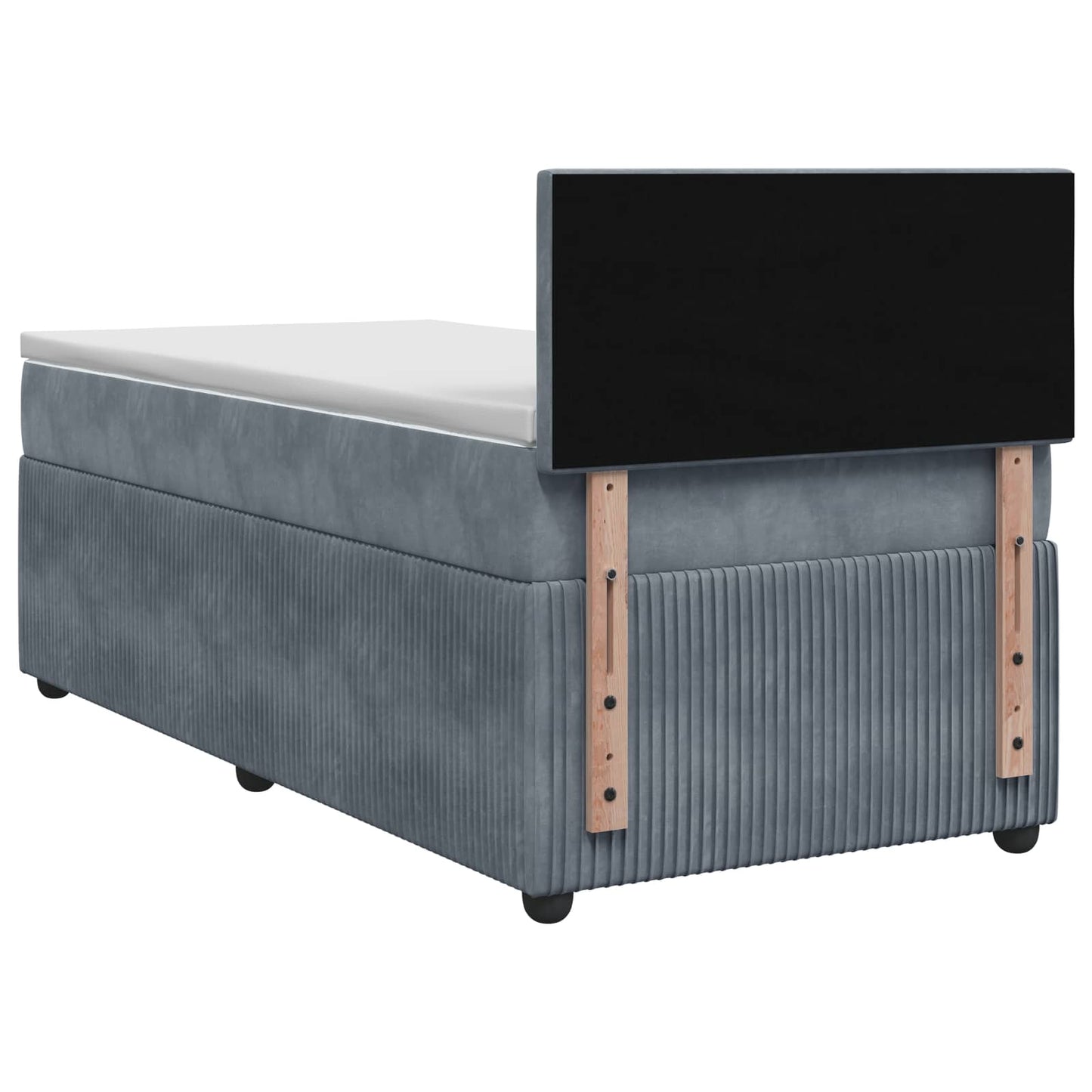 Letto box spring con materasso Grigio Scuro 100 x 200 cm | homemem39