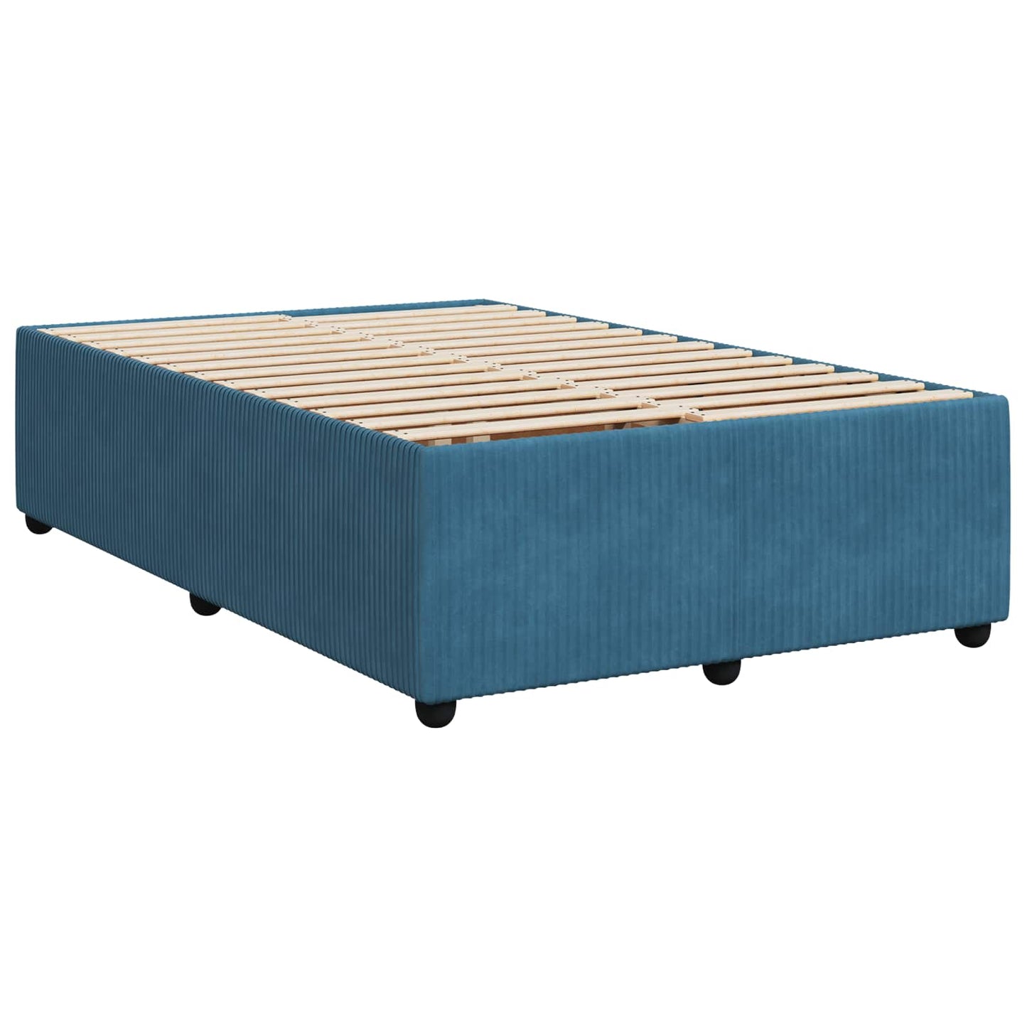 Letto box spring con materasso Blu 120 x 190 cm Velluto | homemem39
