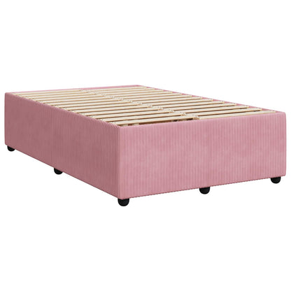 Letto box spring con materasso Rosa 120 x 190 cm Velluto | homemem39