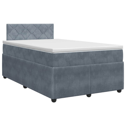 Letto box spring con materasso Grigio Scuro 120 x 190 cm | homemem39