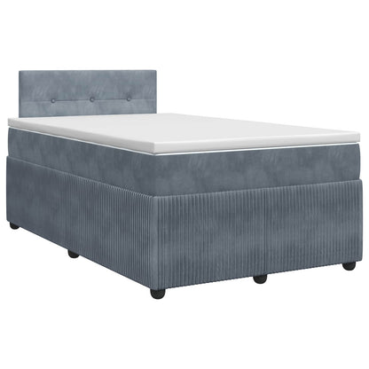 Letto box spring con materasso Grigio Scuro 120 x 200 cm