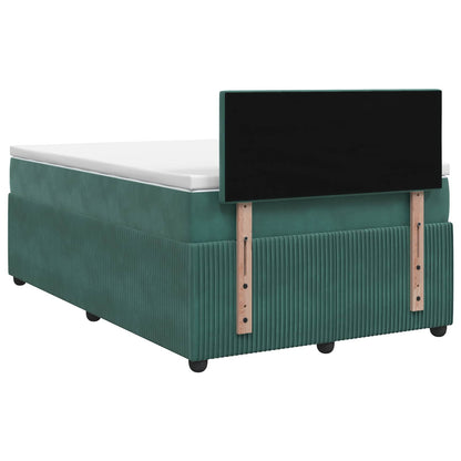 Letto box spring con materasso Verde Scuro 120 x 200 cm Velluto | homemem39