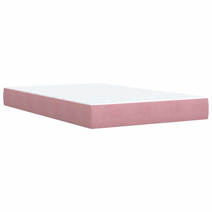 Letto box spring con materasso Rosa 120 x 200 cm Velluto | homemem39